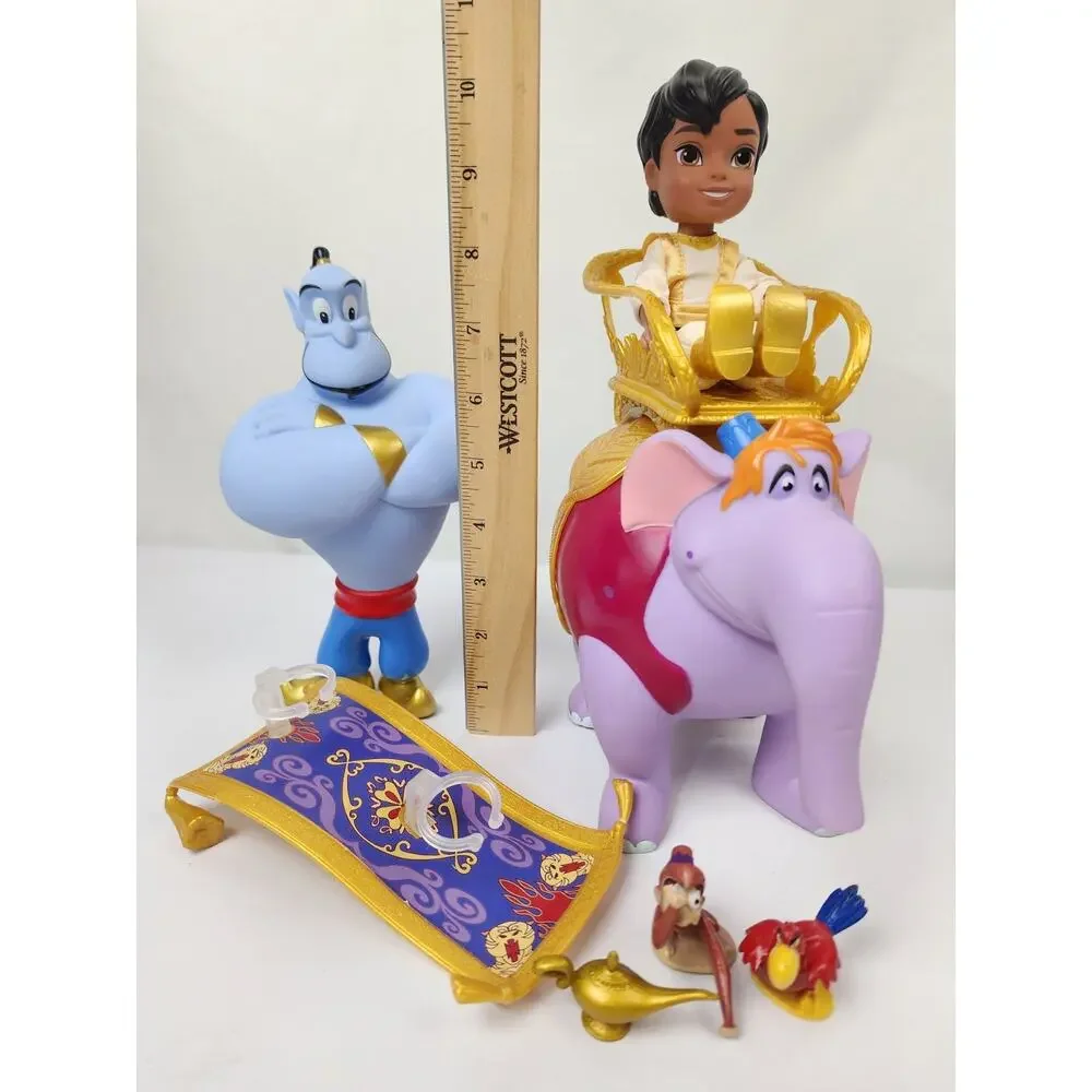 2018 Disney Jakks Aladdin Playset Genie Abu Lamp Purple Elephant W Saddle 8